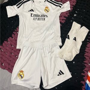Authentic Real Madrid White Soccer Kit